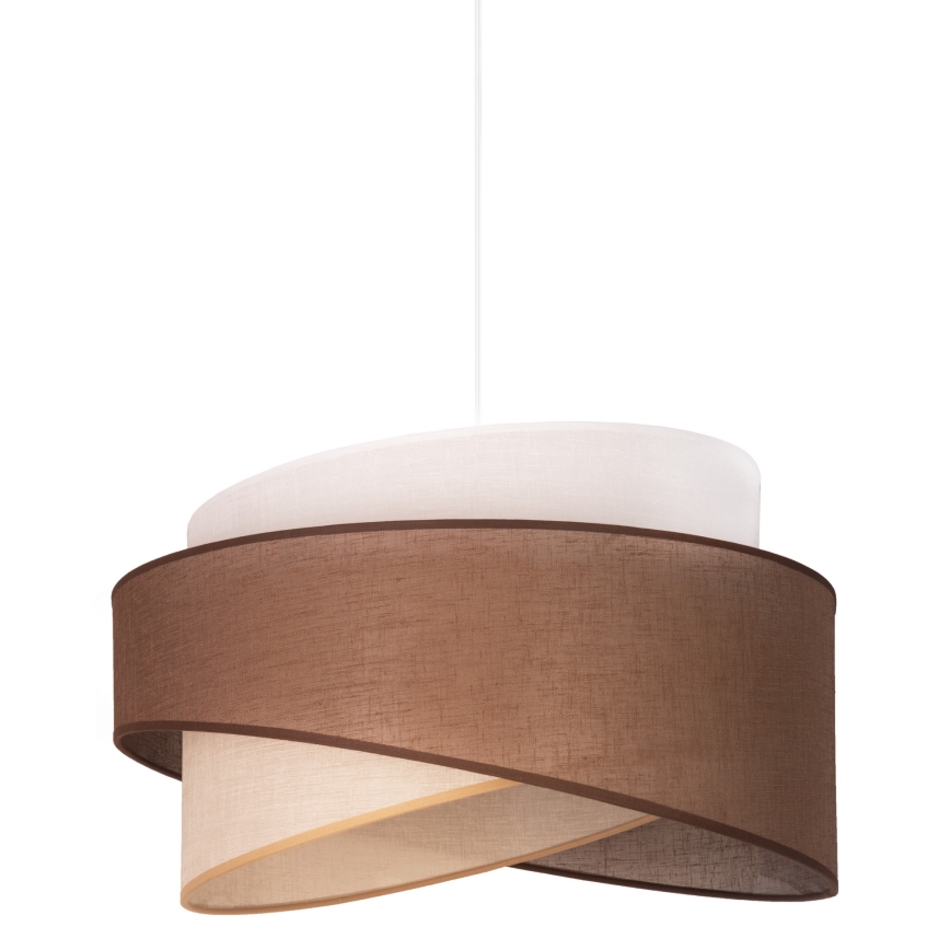 Duolla - Luster na sajli BROOKLYN 1xE27/40W/230V pr. 50 cm smeđa/bež/bijela