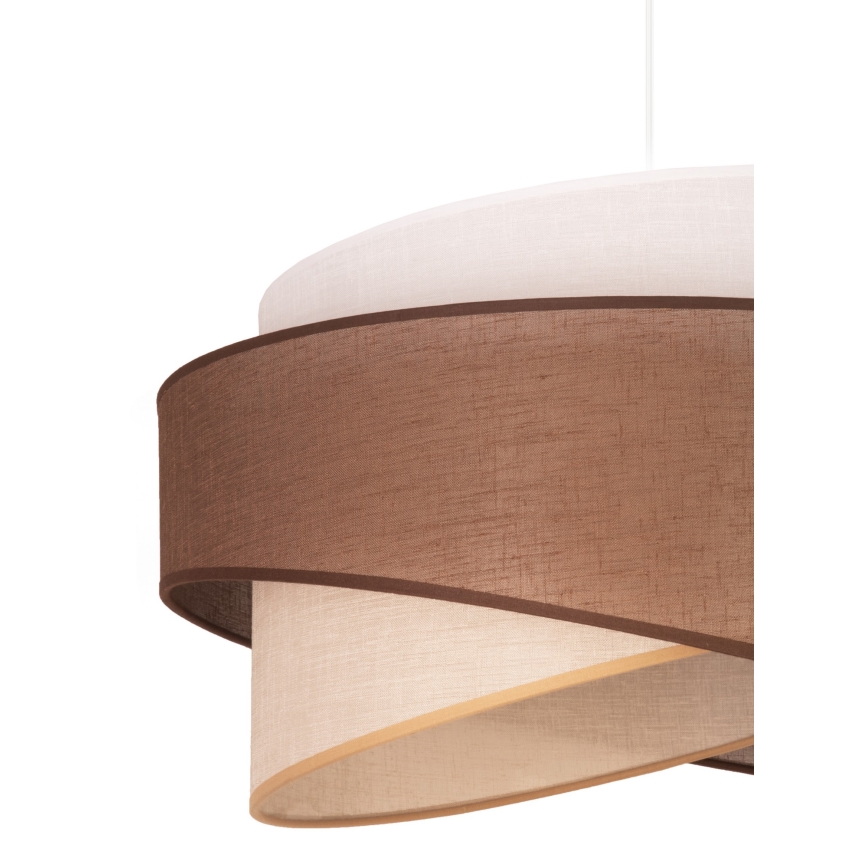 Duolla - Luster na sajli BROOKLYN 1xE27/40W/230V pr. 50 cm smeđa/bež/bijela