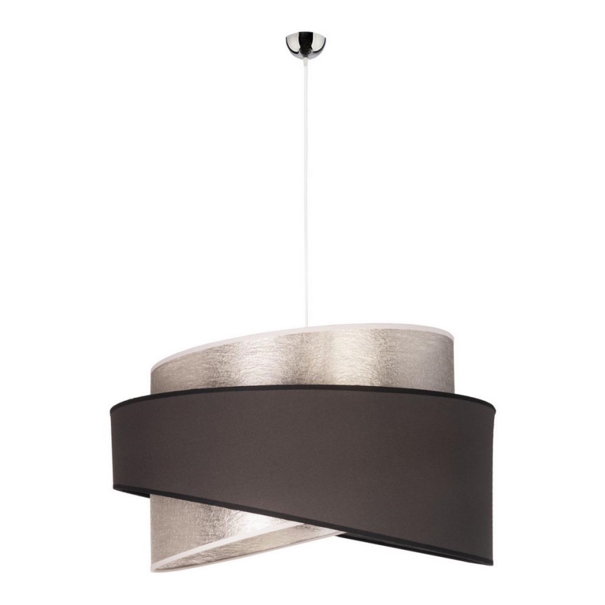 Duolla - Luster na sajli BROOKLYN 1xE27/40W/230V pr. 50 cm srebrna/crna