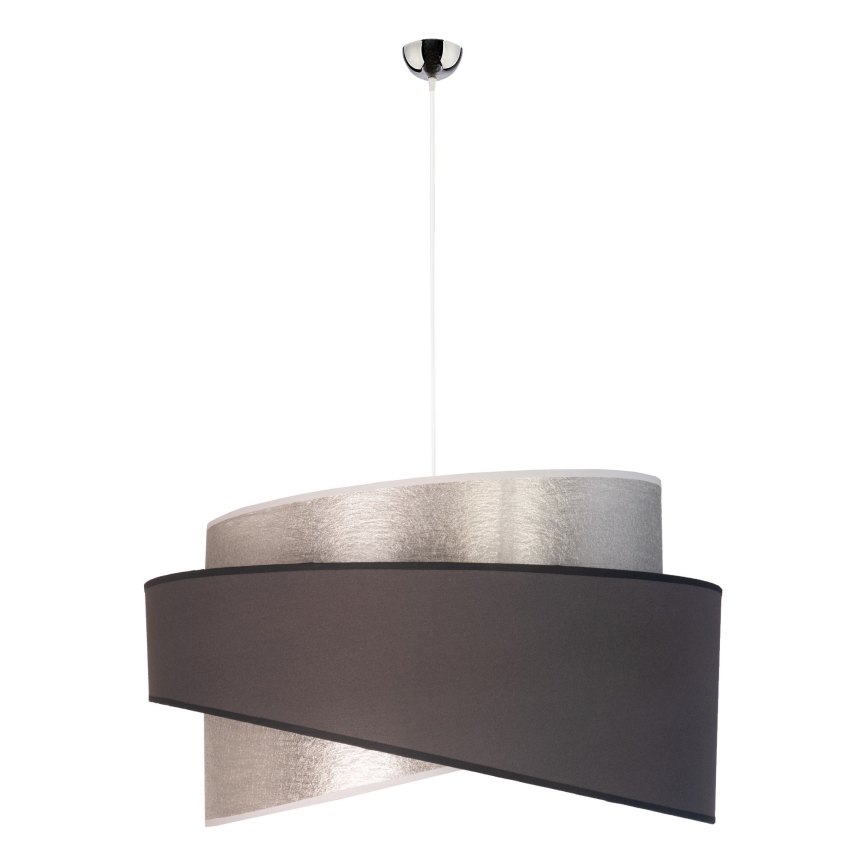 Duolla - Luster na sajli BROOKLYN 1xE27/40W/230V pr. 50 cm srebrna/crna