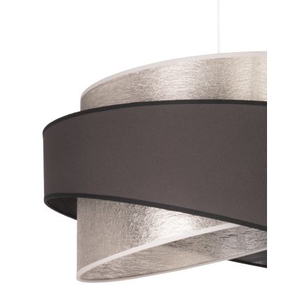 Duolla - Luster na sajli BROOKLYN 1xE27/40W/230V pr. 50 cm srebrna/crna