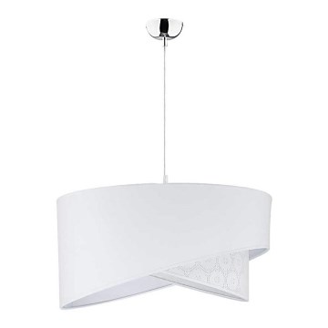 Duolla - Luster na sajli CELLO 1xE27/40W/230V pr. 45 cm bijela/čipka