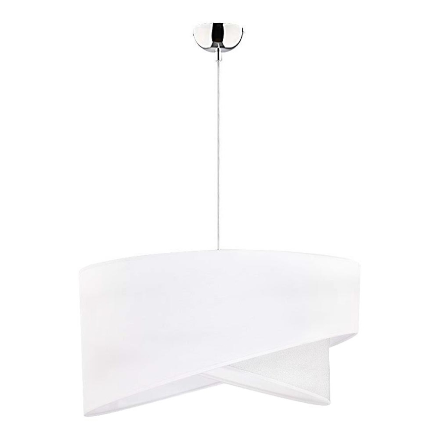 Duolla - Luster na sajli CELLO 1xE27/40W/230V pr. 45 cm bijela/srebrna