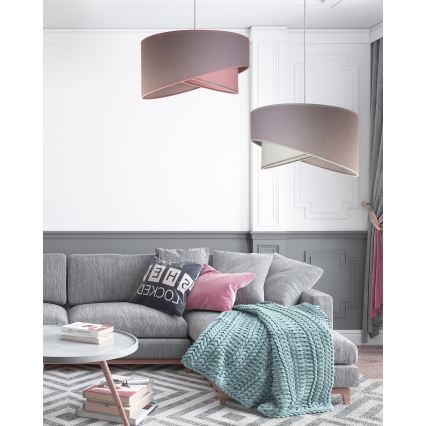 Duolla - Luster na sajli CELLO 1xE27/40W/230V pr. 45 cm ružičasta