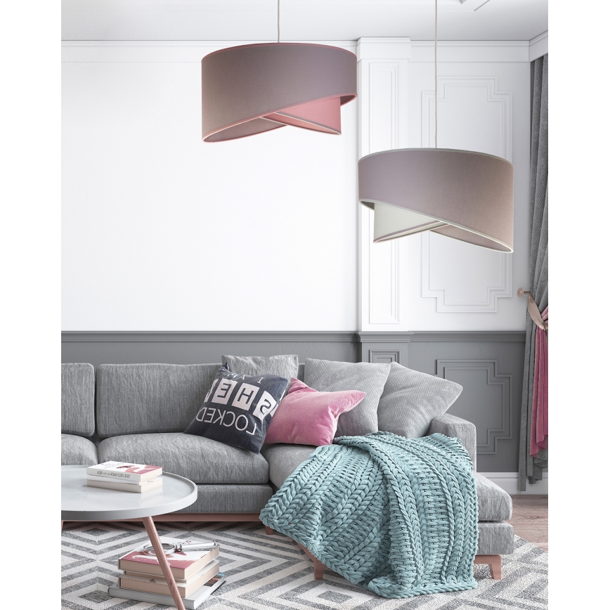 Duolla - Luster na sajli CELLO 1xE27/40W/230V pr. 45 cm ružičasta