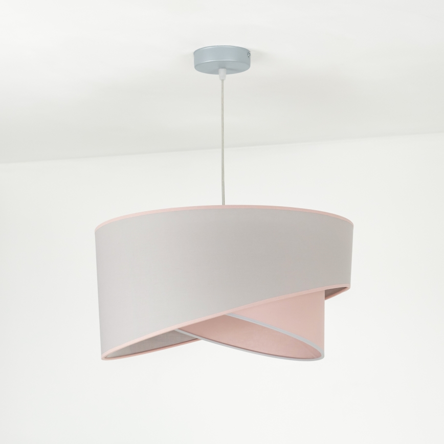 Duolla - Luster na sajli CELLO 1xE27/40W/230V pr. 45 cm ružičasta