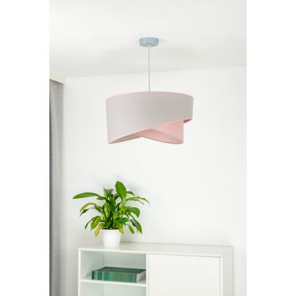 Duolla - Luster na sajli CELLO 1xE27/40W/230V pr. 45 cm ružičasta