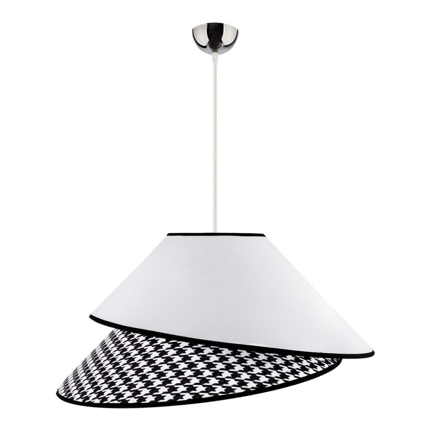 Duolla - Luster na sajli COCO 1xE27/40W/230V pr. 50 cm bijela/crna