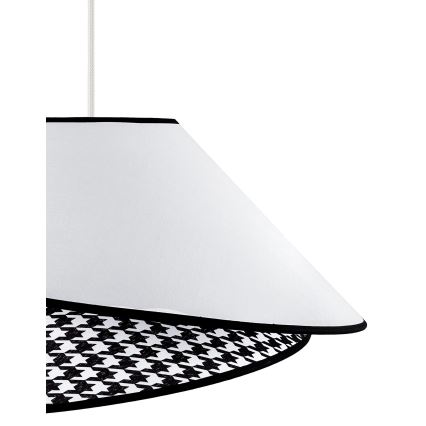 Duolla - Luster na sajli COCO 1xE27/40W/230V pr. 50 cm bijela/crna