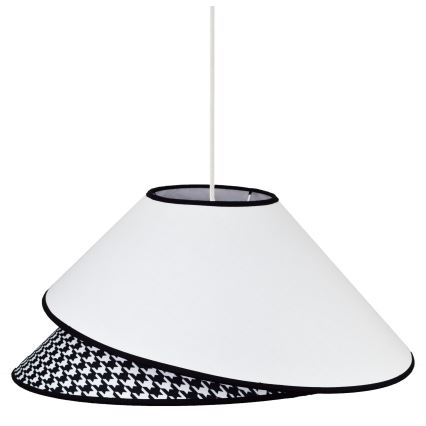 Duolla - Luster na sajli COCO 1xE27/40W/230V pr. 50 cm bijela/crna