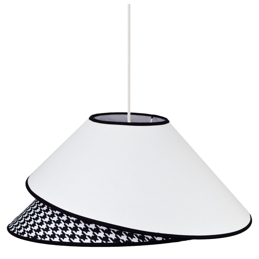 Duolla - Luster na sajli COCO 1xE27/40W/230V pr. 50 cm bijela/crna
