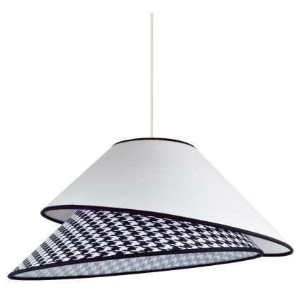 Duolla - Luster na sajli COCO 1xE27/40W/230V pr. 50 cm bijela/crna