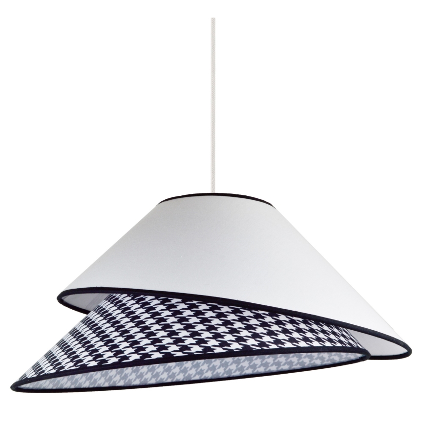 Duolla - Luster na sajli COCO 1xE27/40W/230V pr. 50 cm bijela/crna