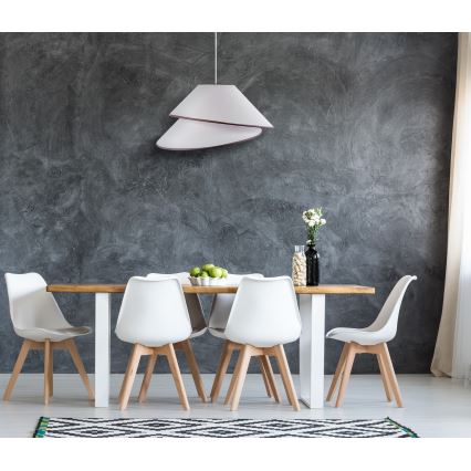 Duolla - Luster na sajli COCO 1xE27/40W/230V pr. 50 cm bijela