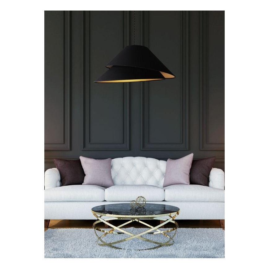 Duolla - Luster na sajli COCO 1xE27/40W/230V pr. 50 cm crna