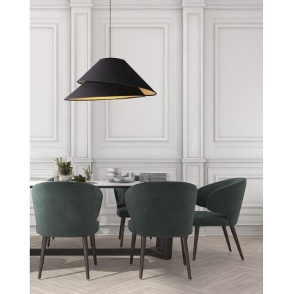 Duolla - Luster na sajli COCO 1xE27/40W/230V pr. 50 cm crna