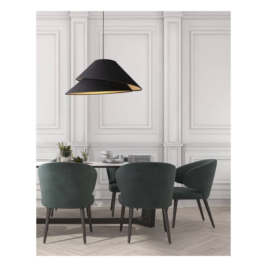 Duolla - Luster na sajli COCO 1xE27/40W/230V pr. 50 cm crna