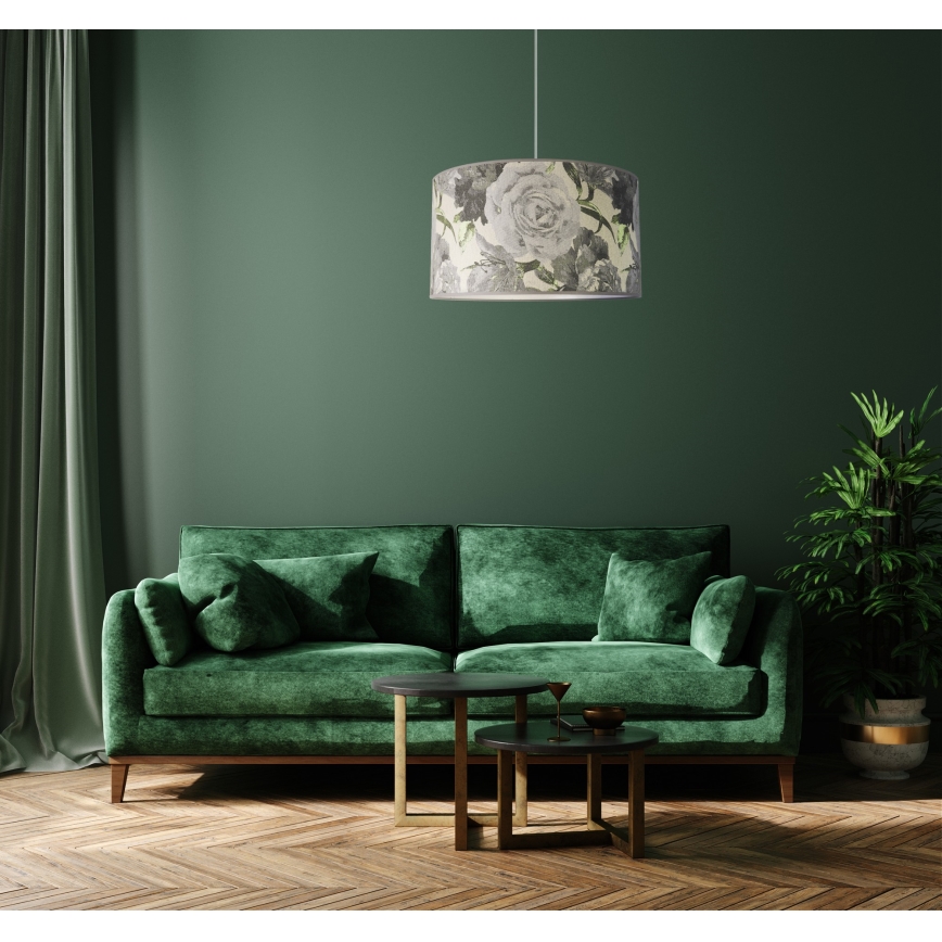 Duolla - Luster na sajli CONSTANCE 1xE27/40W/230V pr. 45 cm siva