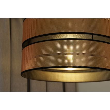 Duolla - Luster na sajli COPPER SHINY 1xE27/15W/230V pr. 40 cm bakrena/crna
