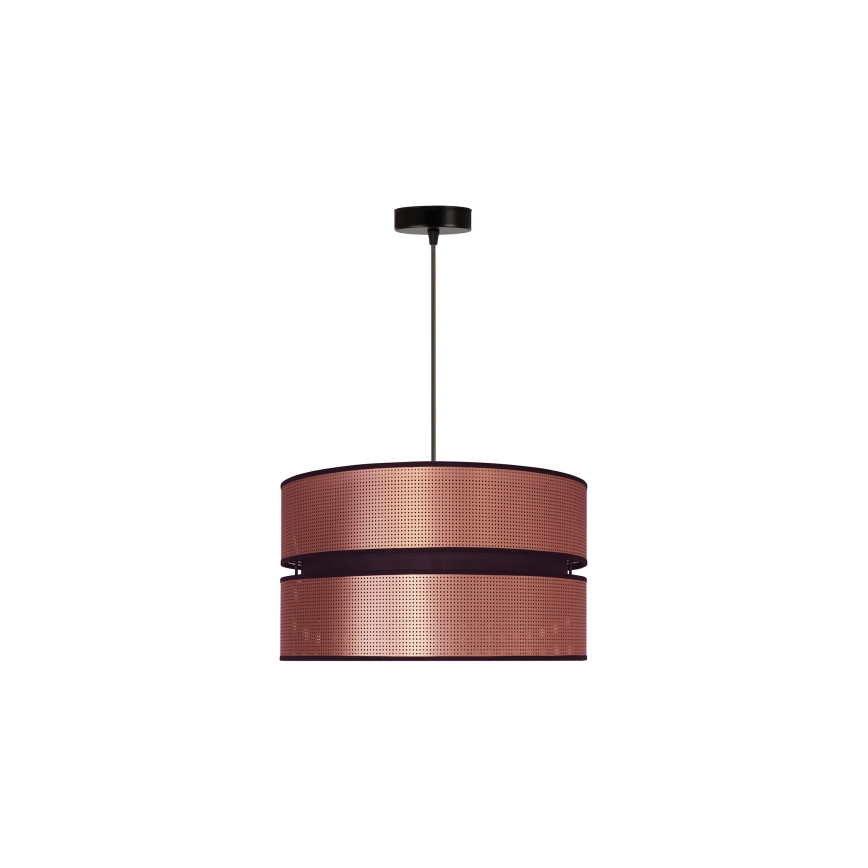 Duolla - Luster na sajli COPPER SHINY 1xE27/15W/230V pr. 40 cm bakrena/crna