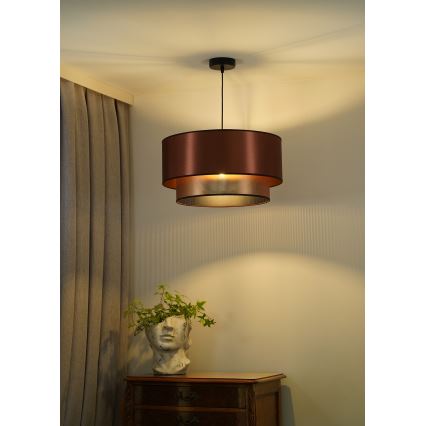 Duolla - Luster na sajli COPPER SHINY 1xE27/15W/230V pr. 45 cm bakrena