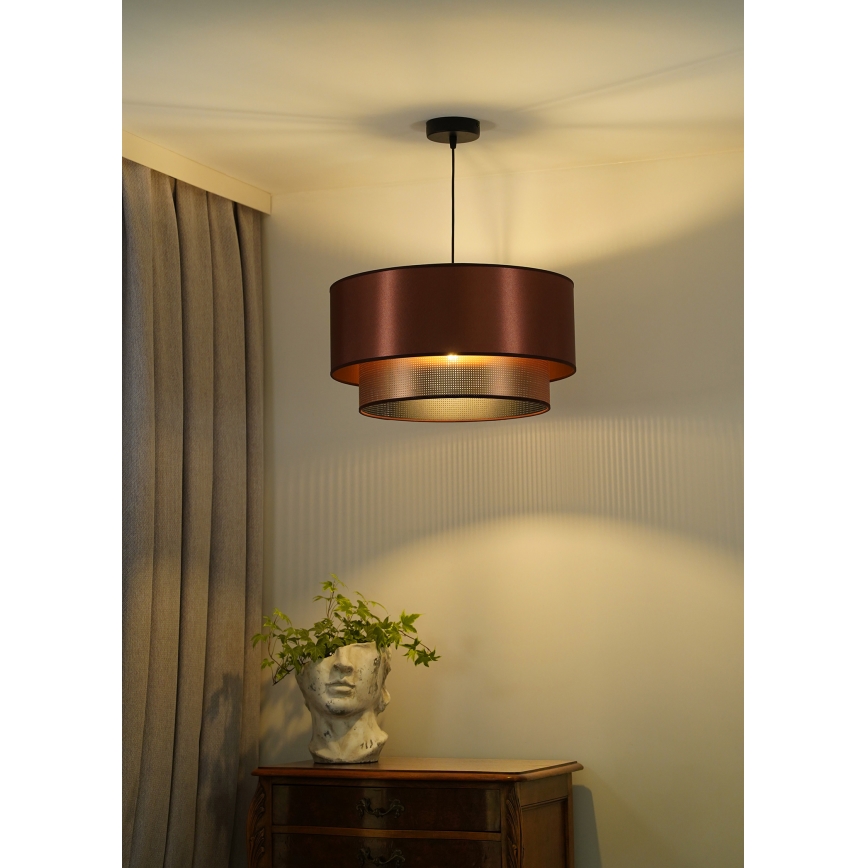 Duolla - Luster na sajli COPPER SHINY 1xE27/15W/230V pr. 45 cm bakrena