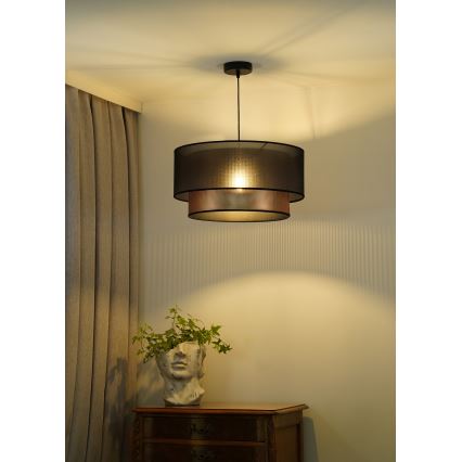 Duolla - Luster na sajli COPPER SHINY 1xE27/15W/230V pr. 45 cm smeđa/bakrena