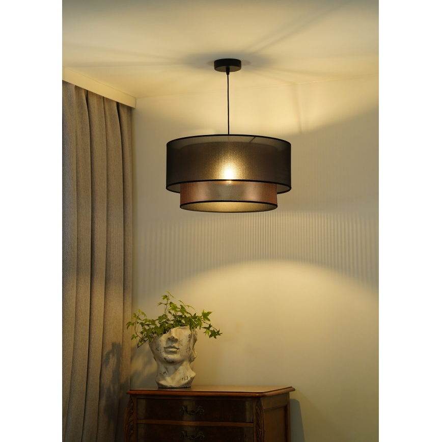 Duolla - Luster na sajli COPPER SHINY 1xE27/15W/230V pr. 45 cm smeđa/bakrena
