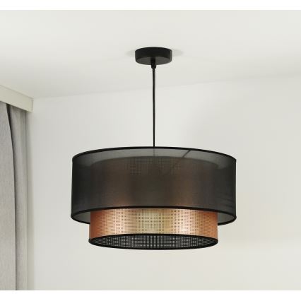 Duolla - Luster na sajli COPPER SHINY 1xE27/15W/230V pr. 45 cm smeđa/bakrena