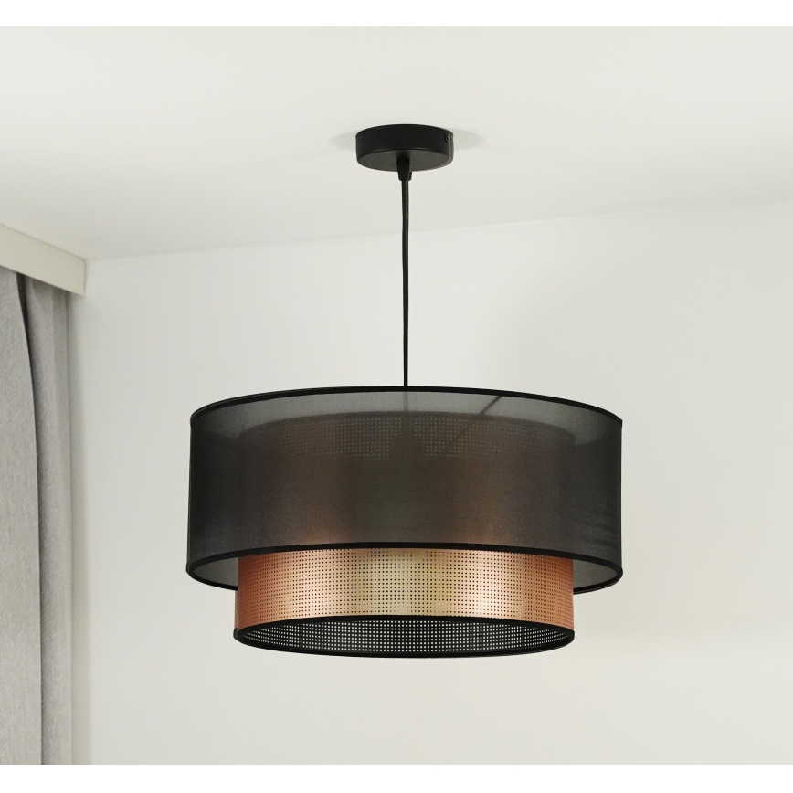 Duolla - Luster na sajli COPPER SHINY 1xE27/15W/230V pr. 45 cm smeđa/bakrena