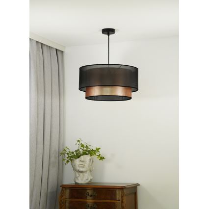 Duolla - Luster na sajli COPPER SHINY 1xE27/15W/230V pr. 45 cm smeđa/bakrena