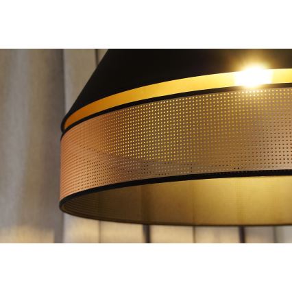 Duolla - Luster na sajli COPPER SHINY 1xE27/15W/230V pr. 60 cm crna/bakrena