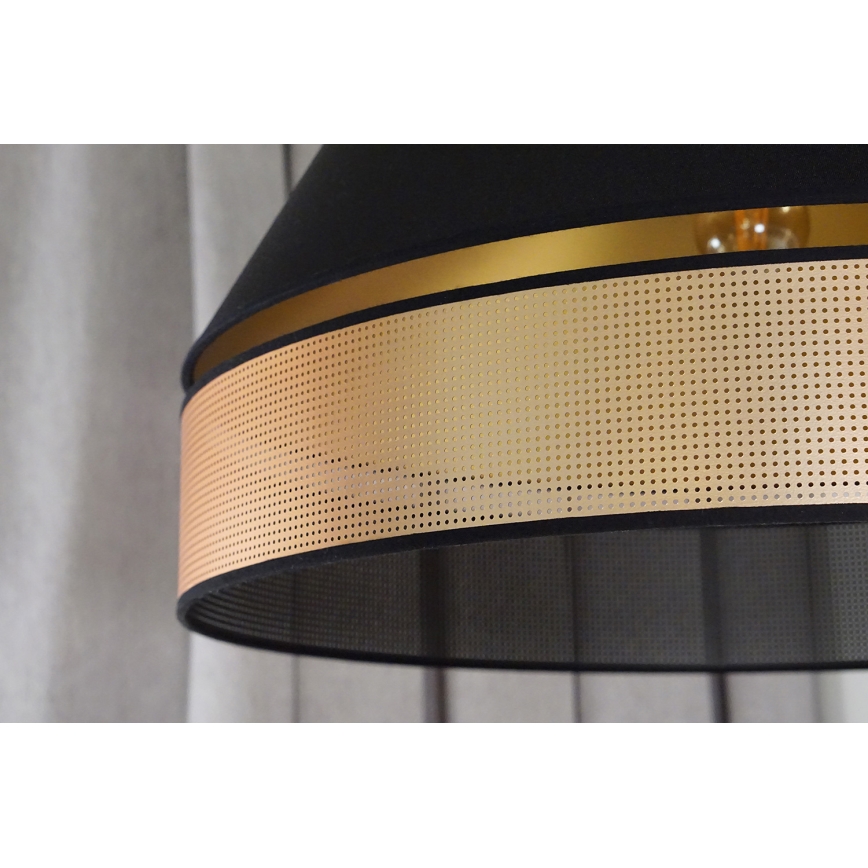Duolla - Luster na sajli COPPER SHINY 1xE27/15W/230V pr. 60 cm crna/bakrena