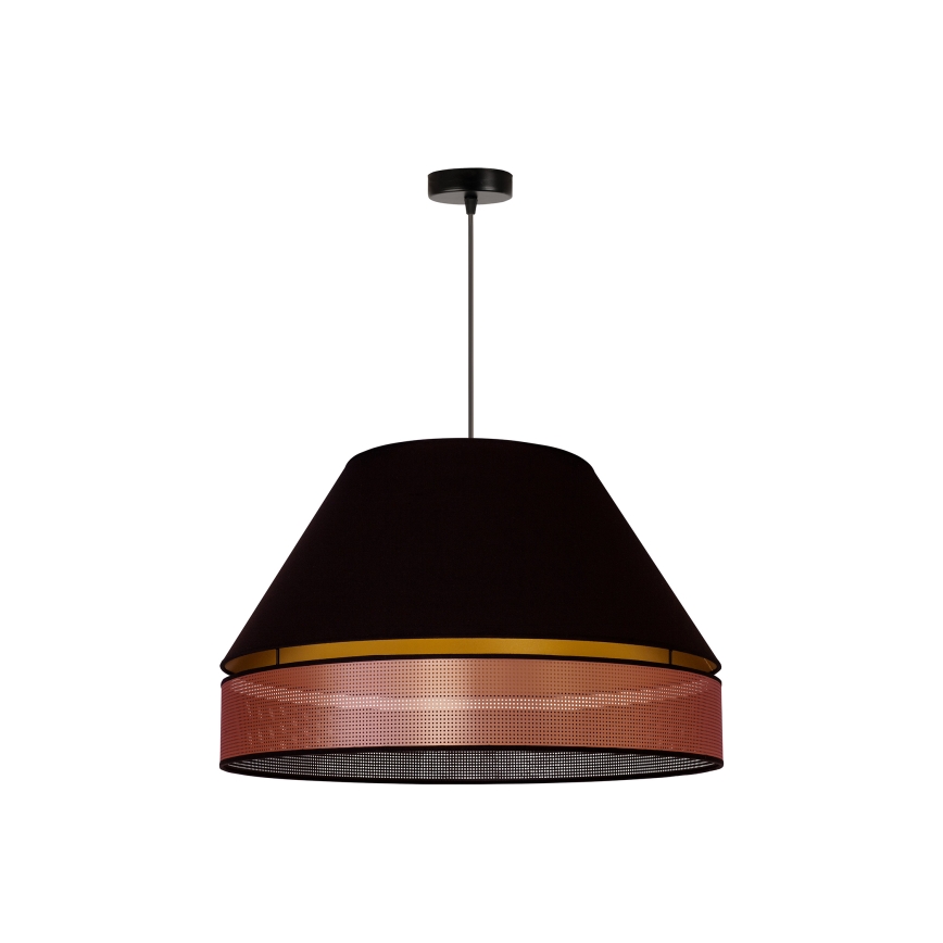 Duolla - Luster na sajli COPPER SHINY 1xE27/15W/230V pr. 60 cm crna/bakrena