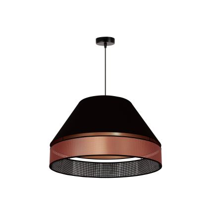 Duolla - Luster na sajli COPPER SHINY 1xE27/15W/230V pr. 60 cm crna/bakrena