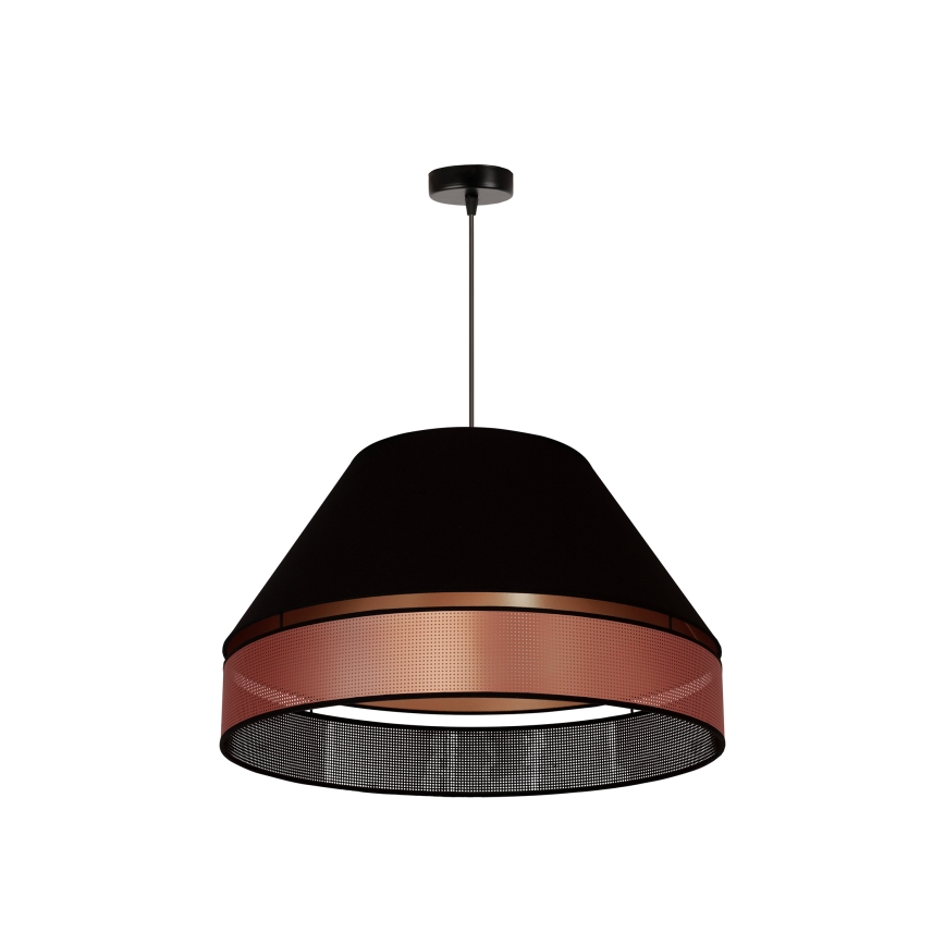 Duolla - Luster na sajli COPPER SHINY 1xE27/15W/230V pr. 60 cm crna/bakrena