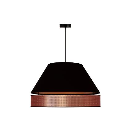 Duolla - Luster na sajli COPPER SHINY 1xE27/15W/230V pr. 60 cm crna/bakrena