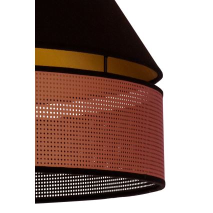 Duolla - Luster na sajli COPPER SHINY 1xE27/15W/230V pr. 60 cm crna/bakrena