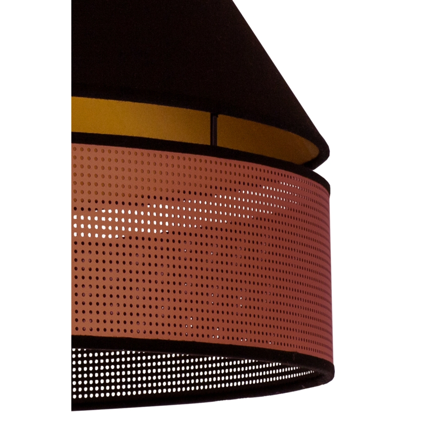 Duolla - Luster na sajli COPPER SHINY 1xE27/15W/230V pr. 60 cm crna/bakrena