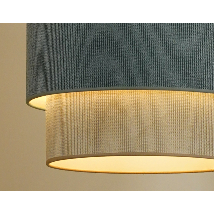 Duolla - Luster na sajli CORDUROY 1xE27/15W/230V pr. 40 cm plava/bež