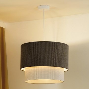 Duolla - Luster na sajli CORDUROY 1xE27/15W/230V pr. 40 cm smeđa/krem