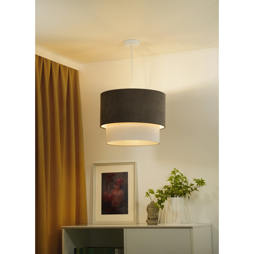 Duolla - Luster na sajli CORDUROY 1xE27/15W/230V pr. 40 cm smeđa/krem