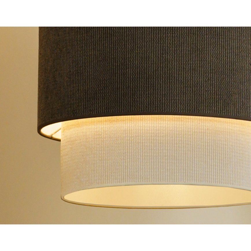 Duolla - Luster na sajli CORDUROY 1xE27/15W/230V pr. 40 cm smeđa/krem