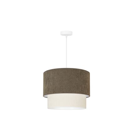 Duolla - Luster na sajli CORDUROY 1xE27/15W/230V pr. 40 cm smeđa/krem