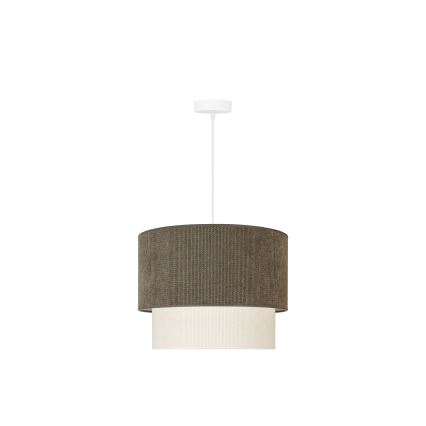 Duolla - Luster na sajli CORDUROY 1xE27/15W/230V pr. 40 cm smeđa/krem