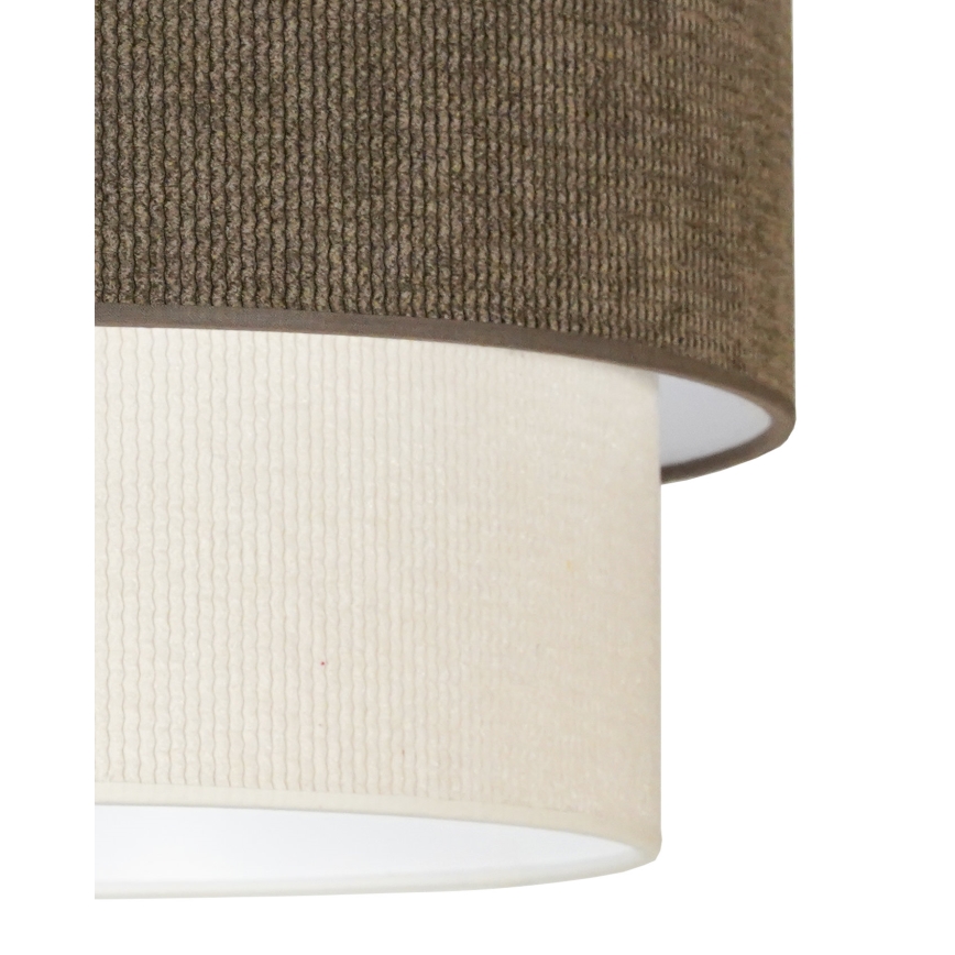 Duolla - Luster na sajli CORDUROY 1xE27/15W/230V pr. 40 cm smeđa/krem