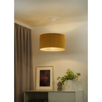 Duolla - Luster na sajli CORDUROY 1xE27/15W/230V pr. 40 cm žuta