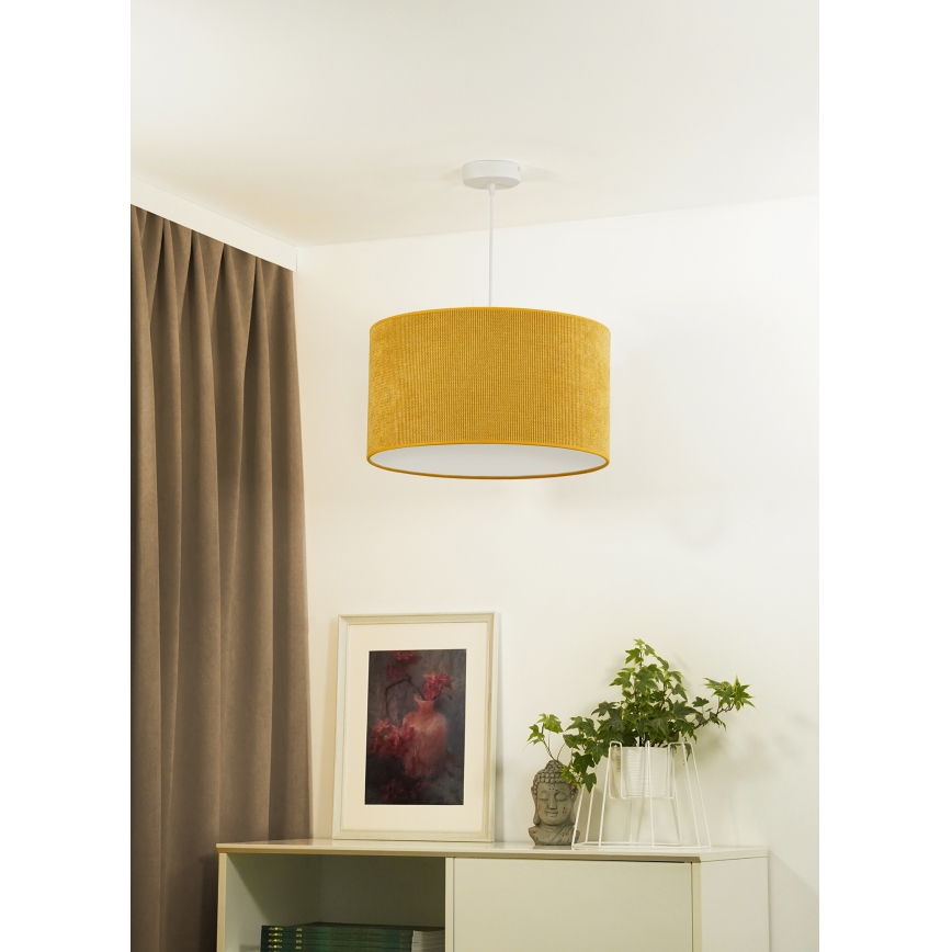 Duolla - Luster na sajli CORDUROY 1xE27/15W/230V pr. 40 cm žuta