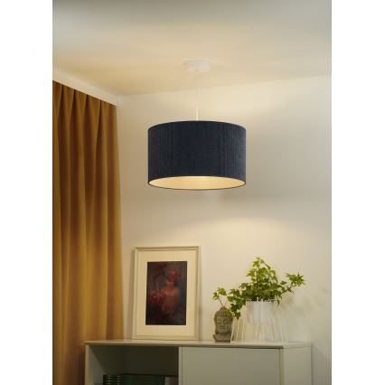 Duolla - Luster na sajli CORDUROY 1xE27/15W/230V tamna pr. 40 cm plava
