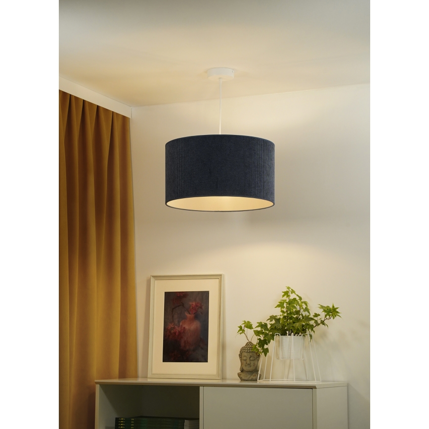 Duolla - Luster na sajli CORDUROY 1xE27/15W/230V tamna pr. 40 cm plava